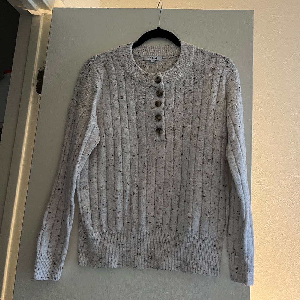 Madewell cream speckled sweater